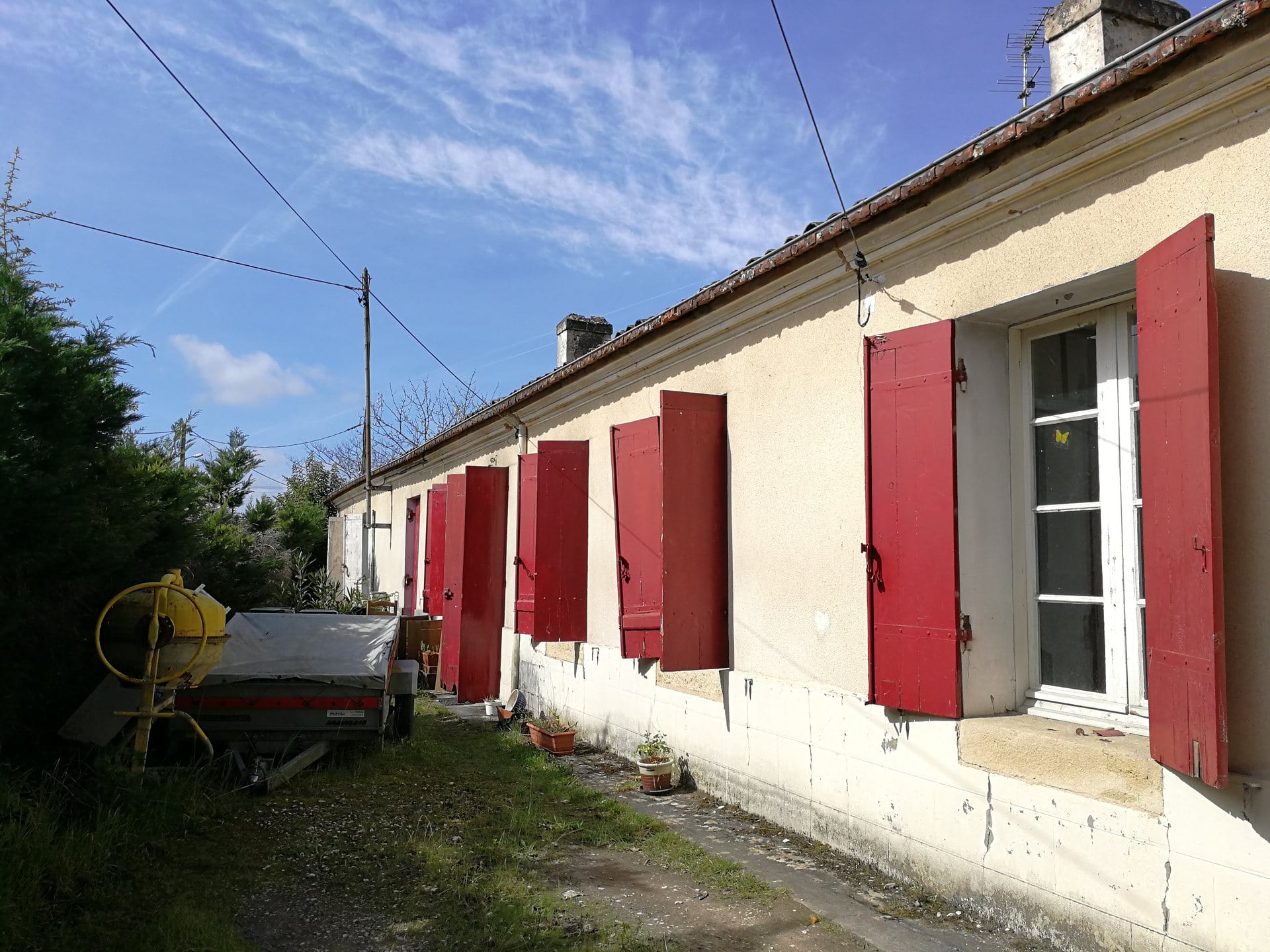 facade d'un projet de longère à rénover